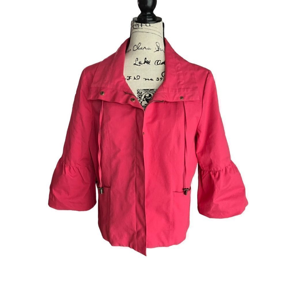 Charter Club Women’s Short Jacket with Bell Sleeves Terracotta Size Large